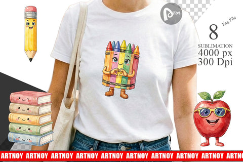 Sublimation Groovy 70s School Mascot Watercolor Sublimation artnoy 