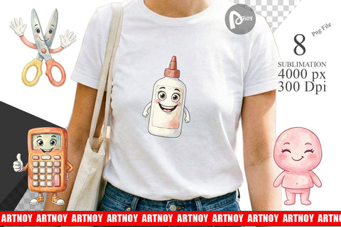 Sublimation Groovy 70s School Mascot Watercolor Sublimation artnoy 