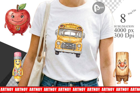 Sublimation Groovy 70s School Supply Sublimation artnoy 