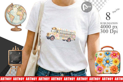 Sublimation Groovy Retro School Day Watercolor Sublimation artnoy 