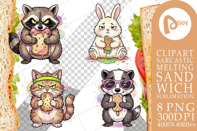Sublimation Grumpy Anti Diet Animal Watercolor Sublimation artnoy 