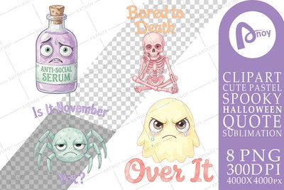 Sublimation Grumpy Anti-Social Halloween Quote Sublimation artnoy 