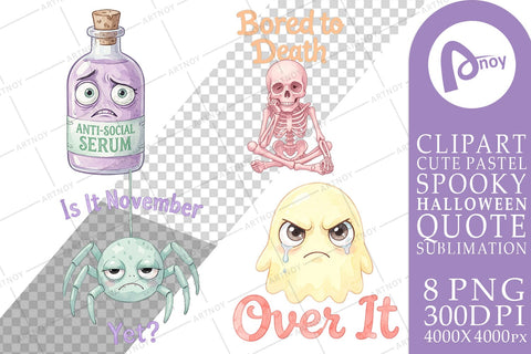Sublimation Grumpy Anti-Social Halloween Quote Sublimation artnoy 