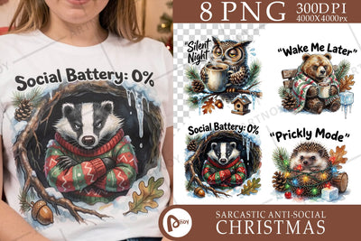 Sublimation Grumpy Anti-Social Hibernators Quotes Sublimation artnoy 