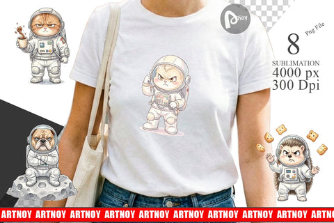 Sublimation Grumpy Astronaut Pets Sublimation artnoy 