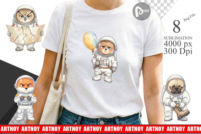 Sublimation Grumpy Astronaut Pets Sublimation artnoy 