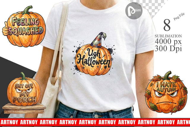 Sublimation Grumpy Autumn Pumpkin Quote Sublimation artnoy 
