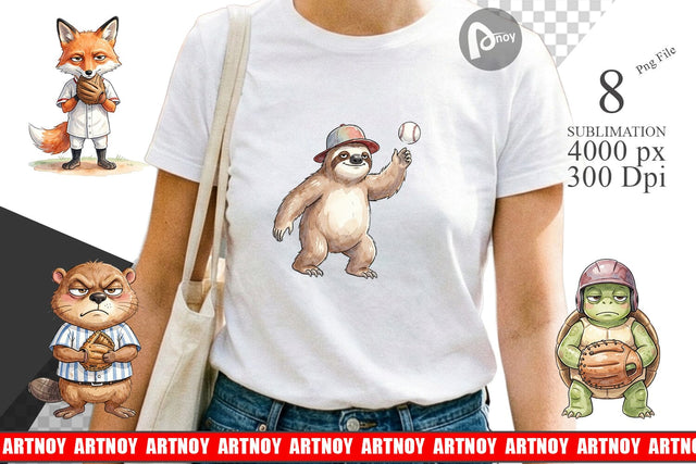 Sublimation Grumpy Baseball Outfielder Watercolor Sublimation artnoy 