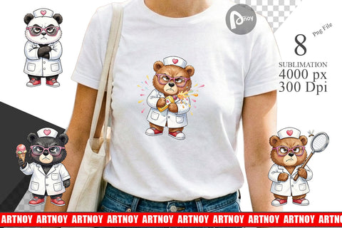 Sublimation Grumpy Bear Nurse Attitude Sublimation artnoy 