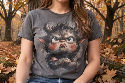 Sublimation Grumpy Comical Krampus Winter Monsters Sublimation artnoy 