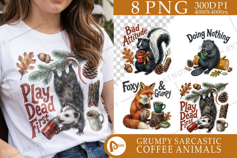 Sublimation Grumpy Forest Foragers Coffee Moods Quote Sublimation artnoy 