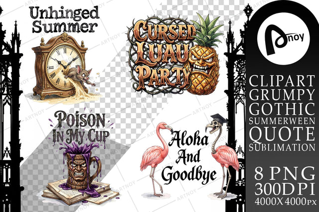 Sublimation Grumpy Gothic Summerween Quote Sublimation artnoy 
