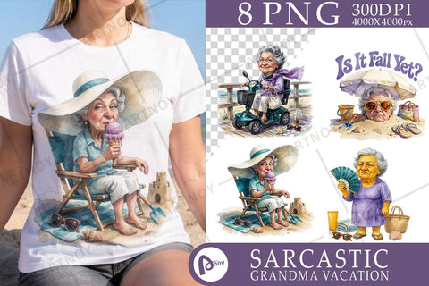Sublimation Grumpy Impatient Beach Grandma Sublimation artnoy 