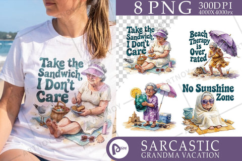 Sublimation Grumpy Impatient Beach Grandma Sublimation artnoy 