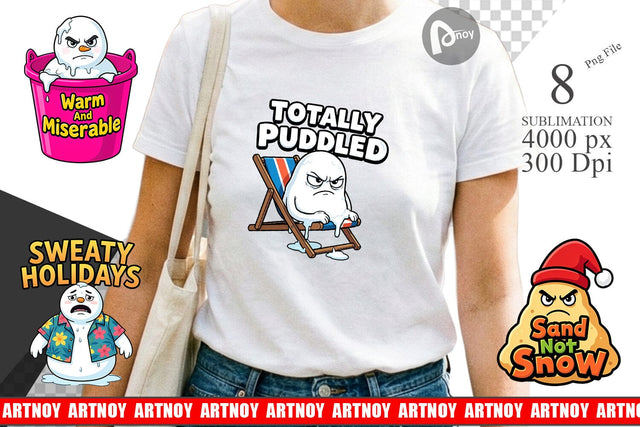 Sublimation Grumpy Melting Snowman Sarcastic Quotes Sublimation artnoy 