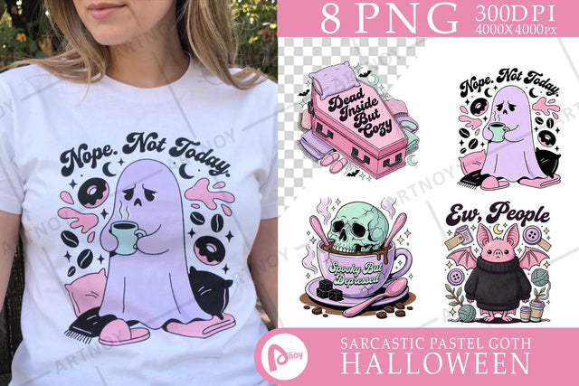 Sublimation Grumpy Pastel Goth Coffee Spirit Sublimation artnoy 