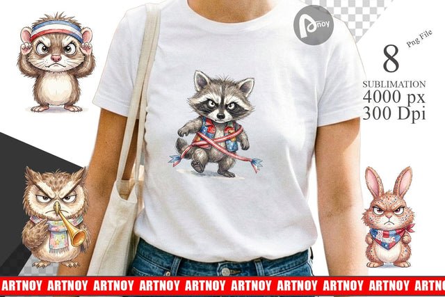 Sublimation Grumpy Patriotic Pets Ink Sublimation artnoy 