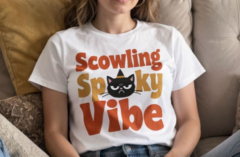 Sublimation Grumpy Pumpkin Vibe Retro Halloween SVG artnoy 