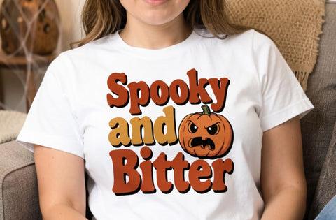 Sublimation Grumpy Pumpkin Vibe Retro Halloween SVG artnoy 