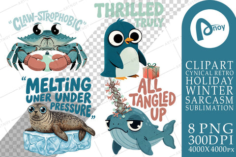 Sublimation Grumpy Retro Arctic Marine Christmas SVG artnoy 