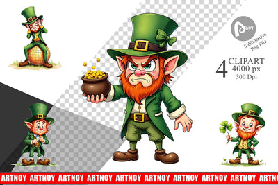 Sublimation Grumpy Retro Leprechaun Sublimation artnoy 