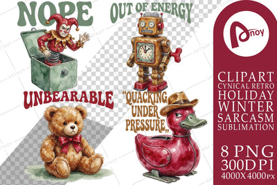 Sublimation Grumpy Retro Yuletide Vintage Toys SVG artnoy 