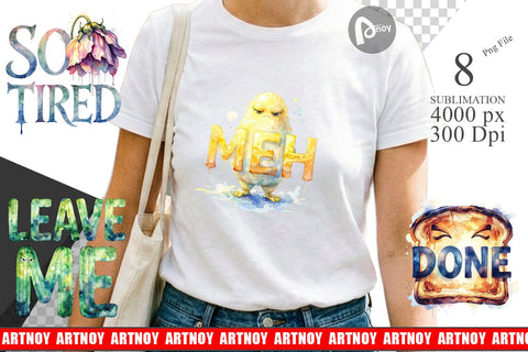 Sublimation Grumpy Sleepy Affirmations Sublimation artnoy 