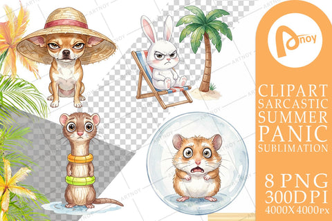 Sublimation Grumpy Summer Pet Watercolor Sublimation artnoy 