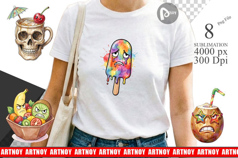 Sublimation Grumpy Summerween Luau Treats Sublimation artnoy 