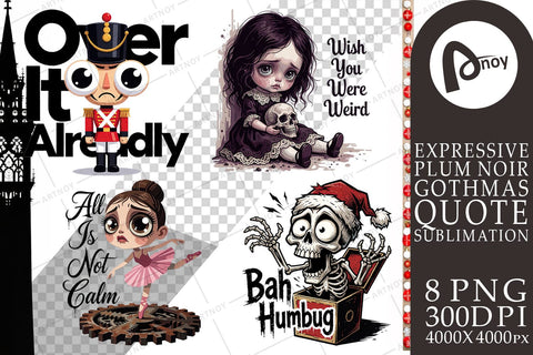 Sublimation Grumpy Victorian Toy Gothmas Quote Sublimation artnoy 