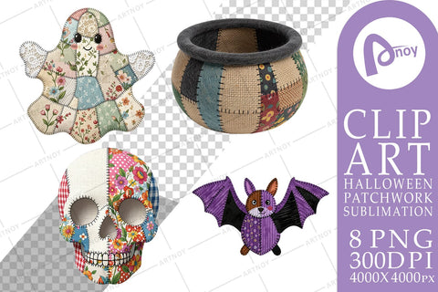 Sublimation Halloween Patchwork Folk Art Sublimation artnoy 