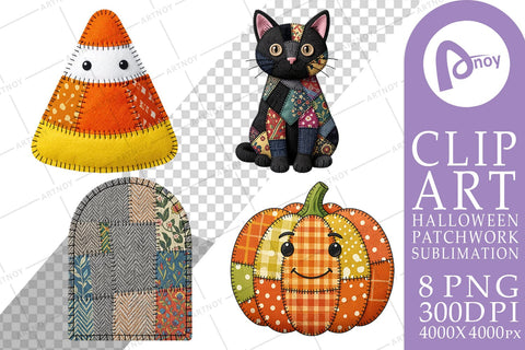 Sublimation Halloween Patchwork Folk Art Sublimation artnoy 