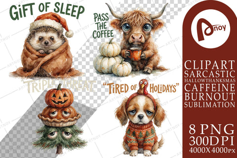 Sublimation Hallowthanksmas Exhausted Quotes Sublimation artnoy 