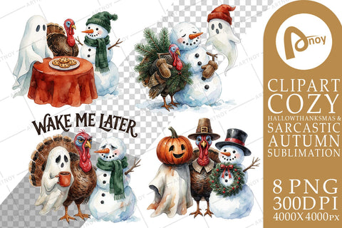 Sublimation Hallowthanksmas Trio Hybrid Sublimation artnoy 