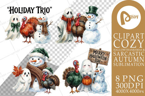 Sublimation Hallowthanksmas Trio Hybrid Sublimation artnoy 