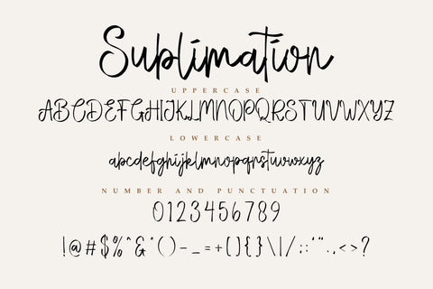 Sublimation - Handwritten Font Font Masyafi Studio 