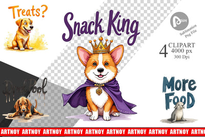 Sublimation Hangry Dog Food Lover Watercolor Sublimation artnoy 