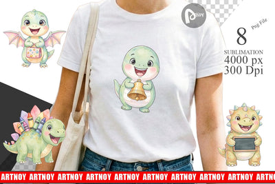 Sublimation Happy First Day School Dino Sublimation artnoy 
