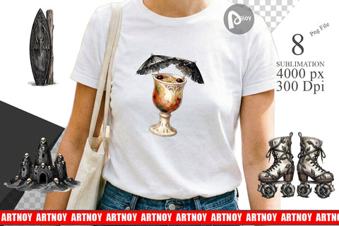 Sublimation Haunting Tropical Goth Vacation Sublimation artnoy 