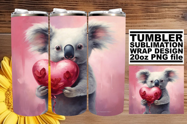 Sublimation Heart Balloon Tumbler Art Sublimation afrosvg 