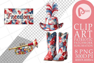 Sublimation Holiday Parade Patchwork Watercolor Sublimation artnoy 