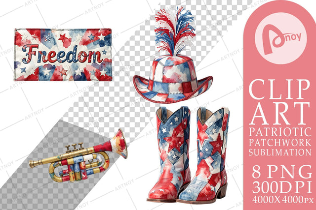 Sublimation Holiday Parade Patchwork Watercolor Sublimation artnoy 