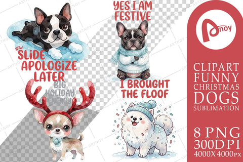 Sublimation Holiday Reindeer Antler Zoomie Dogs Sublimation artnoy 