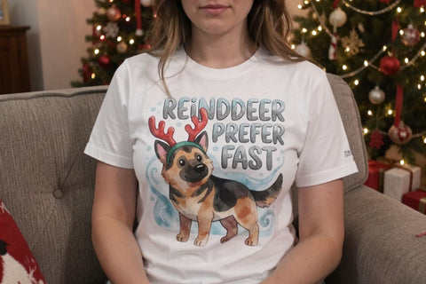 Sublimation Holiday Reindeer Antler Zoomie Dogs Sublimation artnoy 