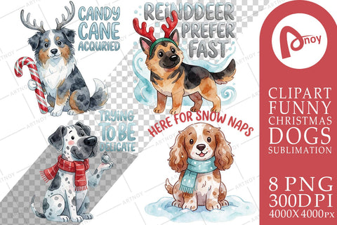 Sublimation Holiday Reindeer Antler Zoomie Dogs Sublimation artnoy 