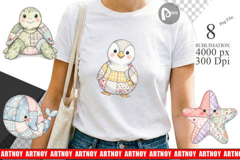 Sublimation Innocent Beach Patchwork Watercolor Sublimation artnoy 