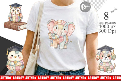 Sublimation Innocent Graduation Patchwork Watercolor Sublimation artnoy 
