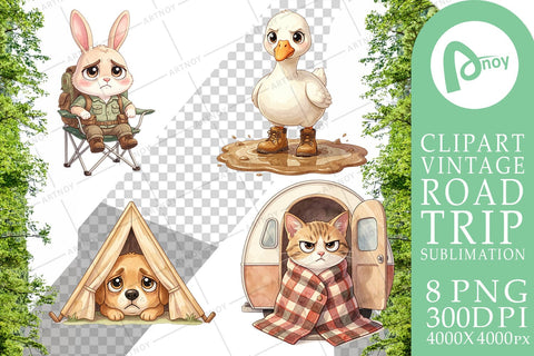 Sublimation Introverted Glamping Animal SVG artnoy 