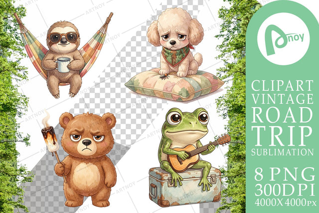 Sublimation Introverted Glamping Animal SVG artnoy 