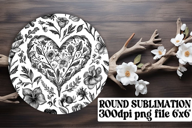 Sublimation Keychains with Heart Design - Circular Beauty Sublimation afrosvg 